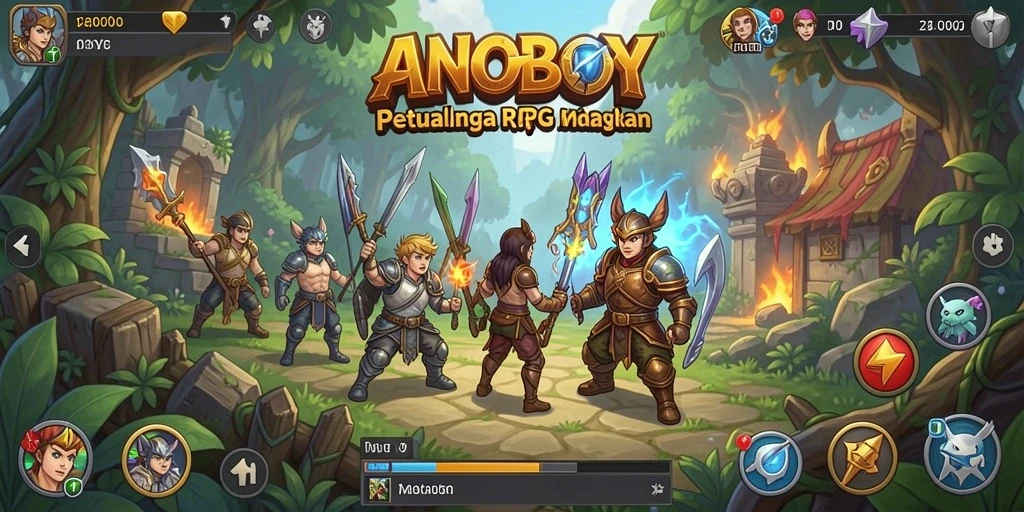 Tampilan permainan ANOBOY yang menakjubkan dan penuh aksi.