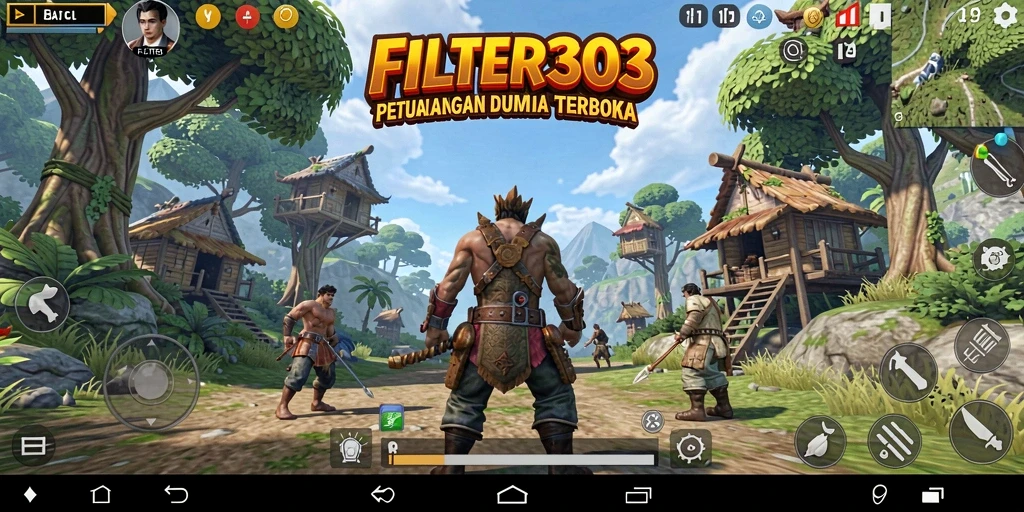 Gameplay menarik dalam dunia terbuka FILTER303 dengan interaksi yang imersif.