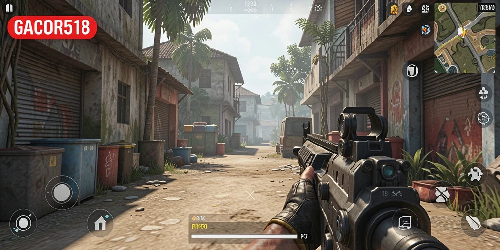 Tampilan gameplay GACOR518 yang intens dan mendebarkan.