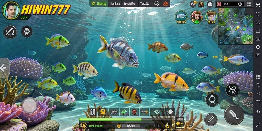 Tampilan gameplay seru dari HIWIN777, bermain Tembak Ikan.