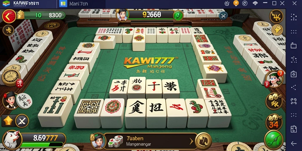 Gameplay seru KAWI777 dengan unsur Mahjong yang menarik.