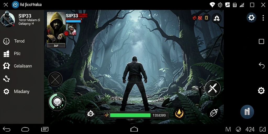 Tangkapan layar menampilkan suasana mencekam dari gameplay SIP33.