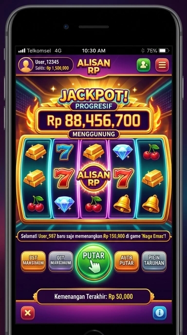Tampilan pengguna aplikasi alisanrp yang sederhana dan menarik.